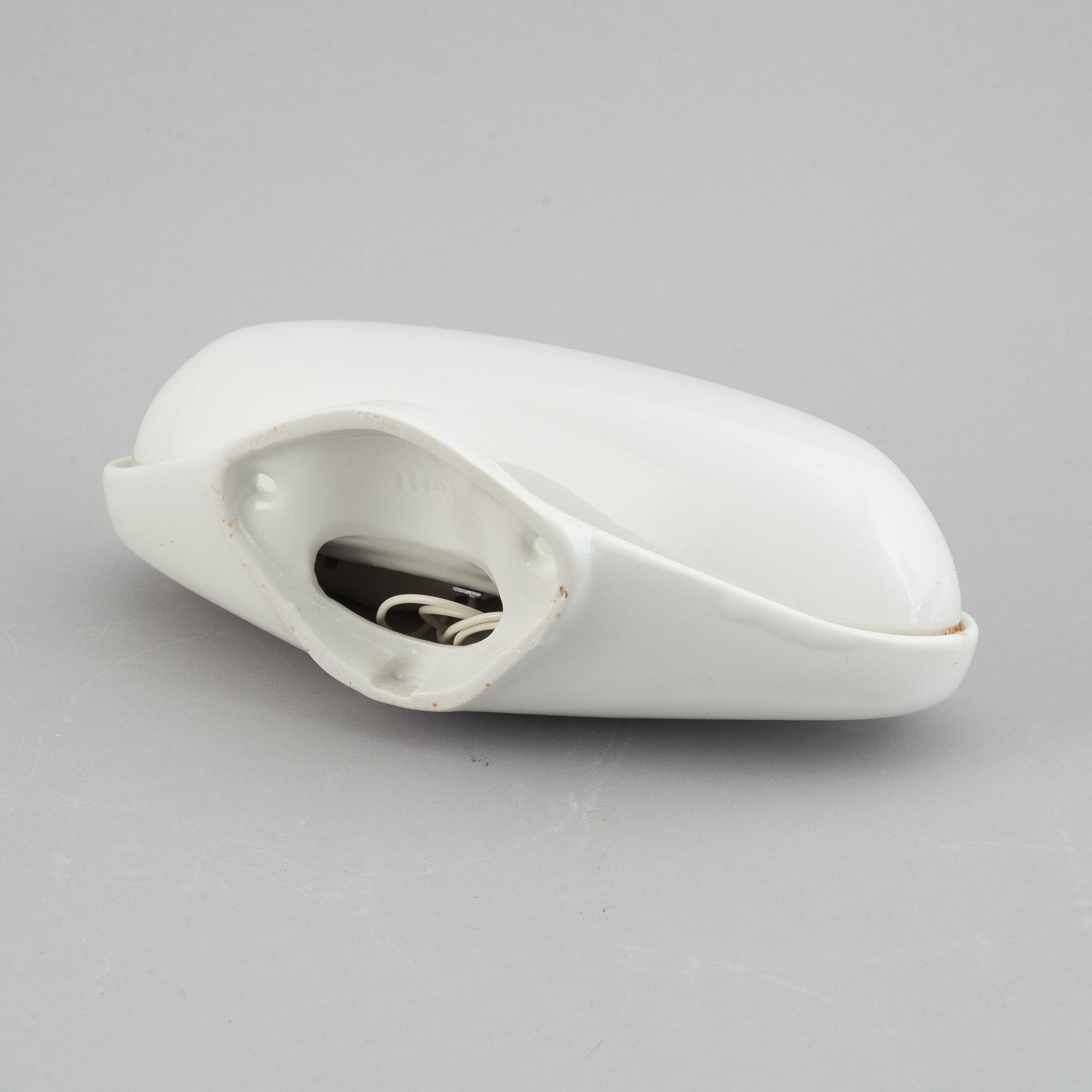 WILHELM WAGENFELD, three ceramic wall lights, Lindner Keramik, Bamberg, 1950's/60's.