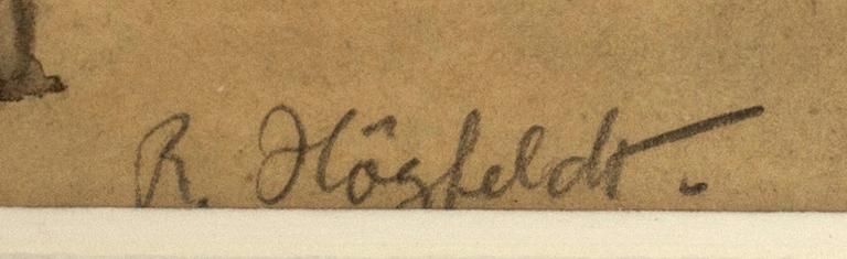 ROBERT HÖGFELDT, mixed media signed.