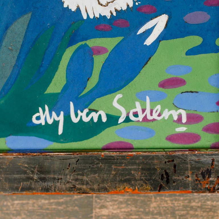 ALY BEN SALEM, gouache, signerad.