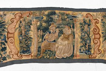 A 17th century, tapestry fragment, c. 295 x 195 Flanders,.