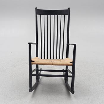Hans J. Wegner, a 'J 16' rocking chair, Denmark late 20th Century.