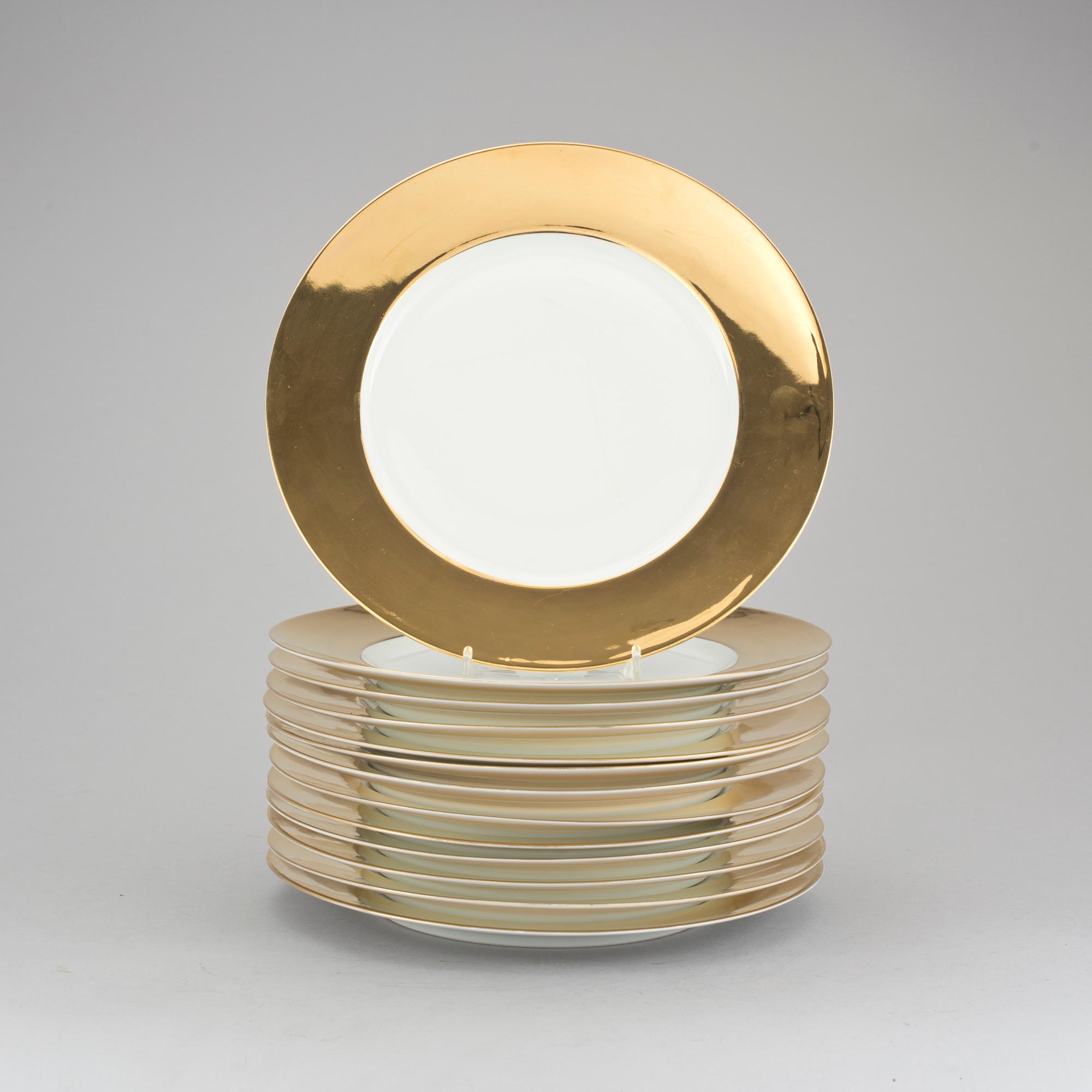 TALLRIKAR, 13 st, porslin, Porcelaine de Paris, Frankrike.