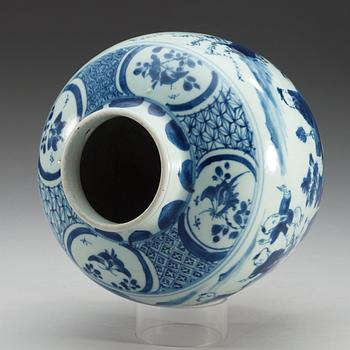 A blue and white jar, Ming dynasty, 17th Century.