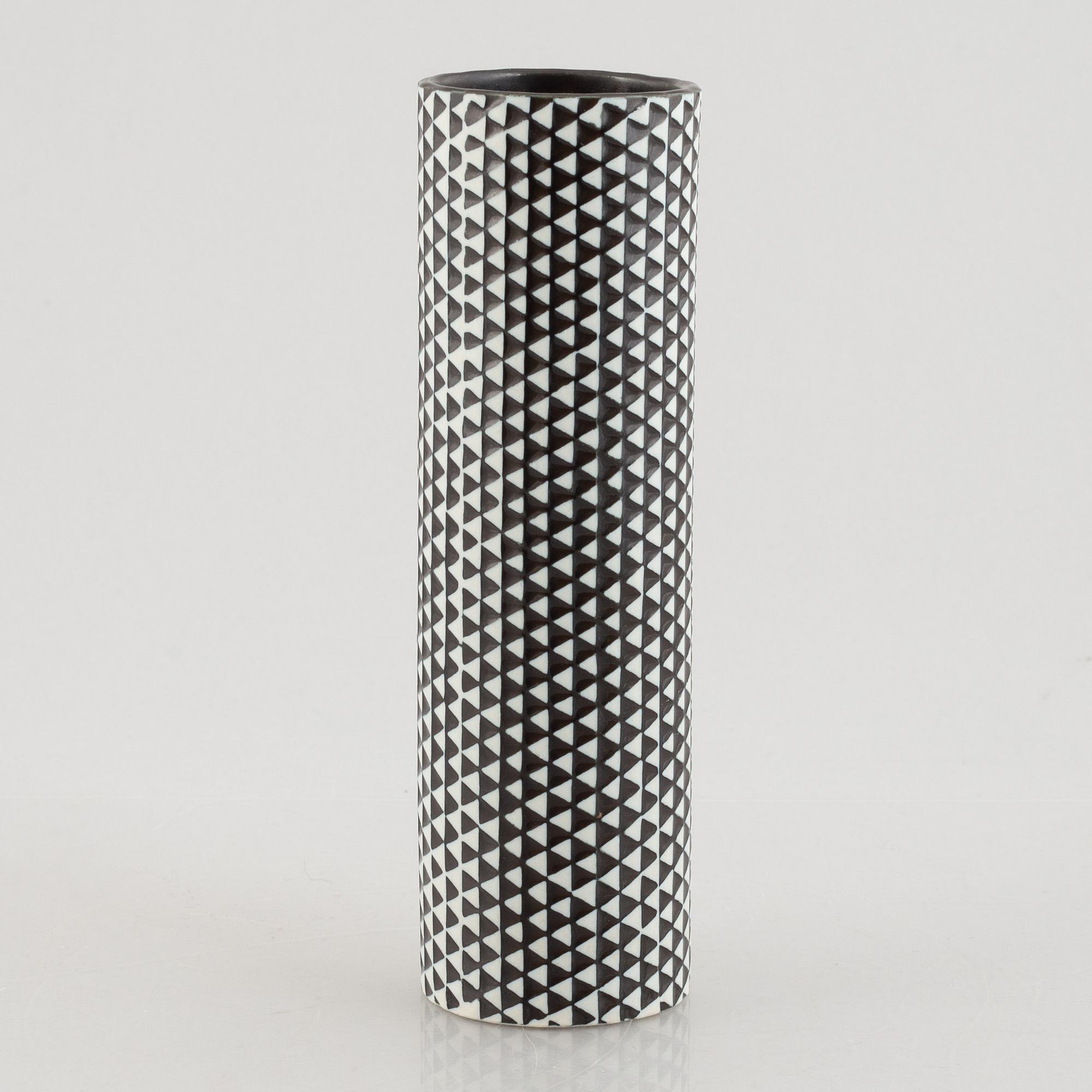 Stig Lindberg, vase, stoneware, "Domino", Gustavsberg.