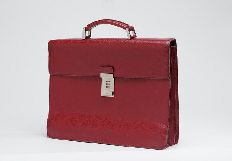 A Prada briefcase.