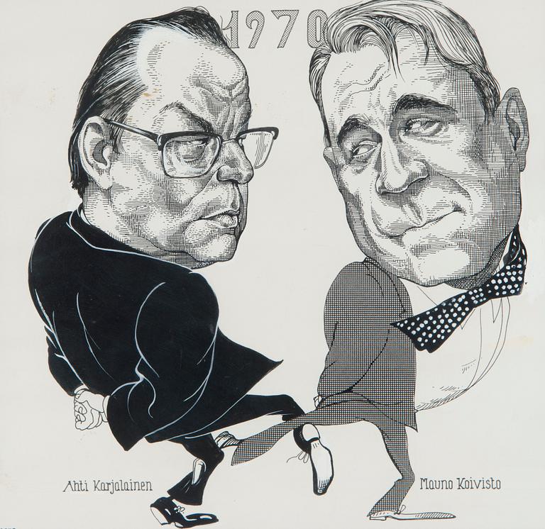 Georg Engeström, Mauno Koivisto & Ahti Karjalainen 1970.