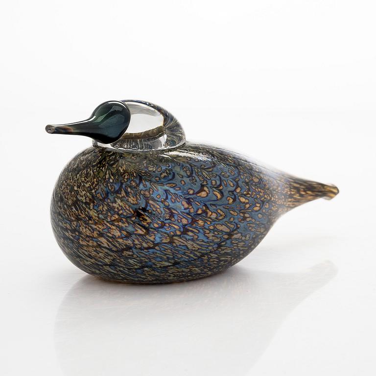 Oiva Toikka, a 'Spotted Crake' glass bird, signed O. Toikka Nuutajärvi.
