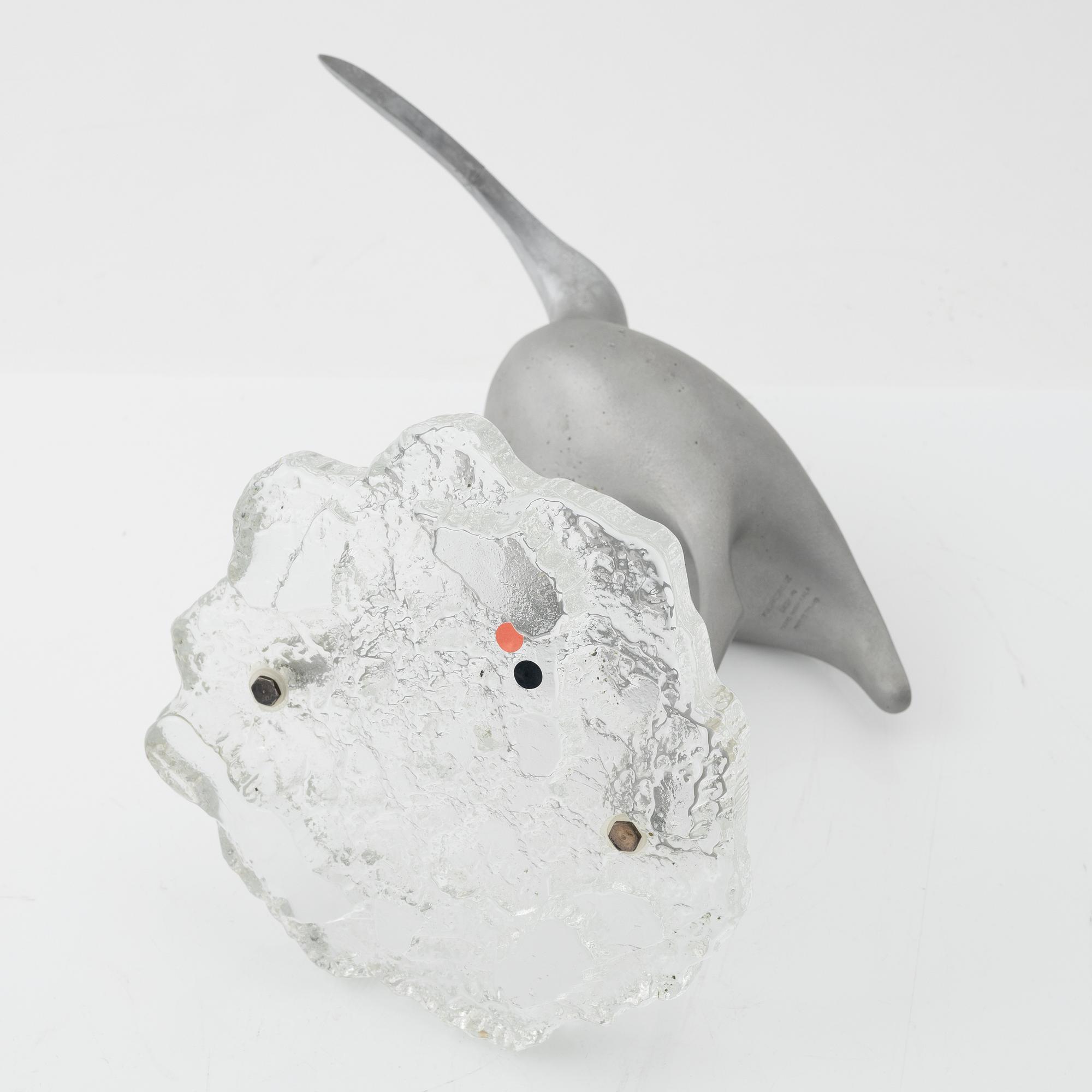Tapio Wirkkala, an aluminium sculpture of a bird, 'Suokurppa' (Bog snipe), model 'TW 513', Kultakeskus Oy, Finland 1970s.