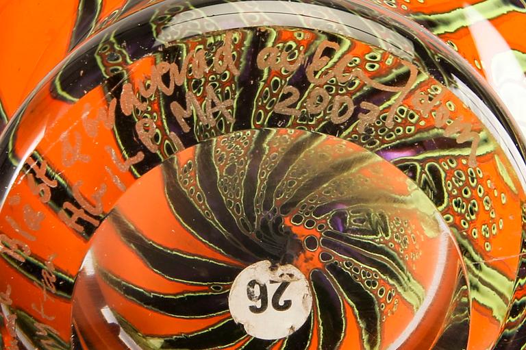 Elna Melusine Jolom, vas graal signerad och daterad 2007 Strömbergshyttan.