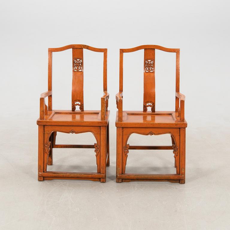 Armchairs, a pair, China, late 19th/early 20th century.