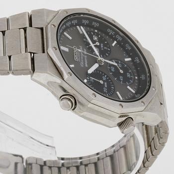 SEIKO, Sports 100, "Tachymeter", wristwatch, 38,5 mm, kronograf.