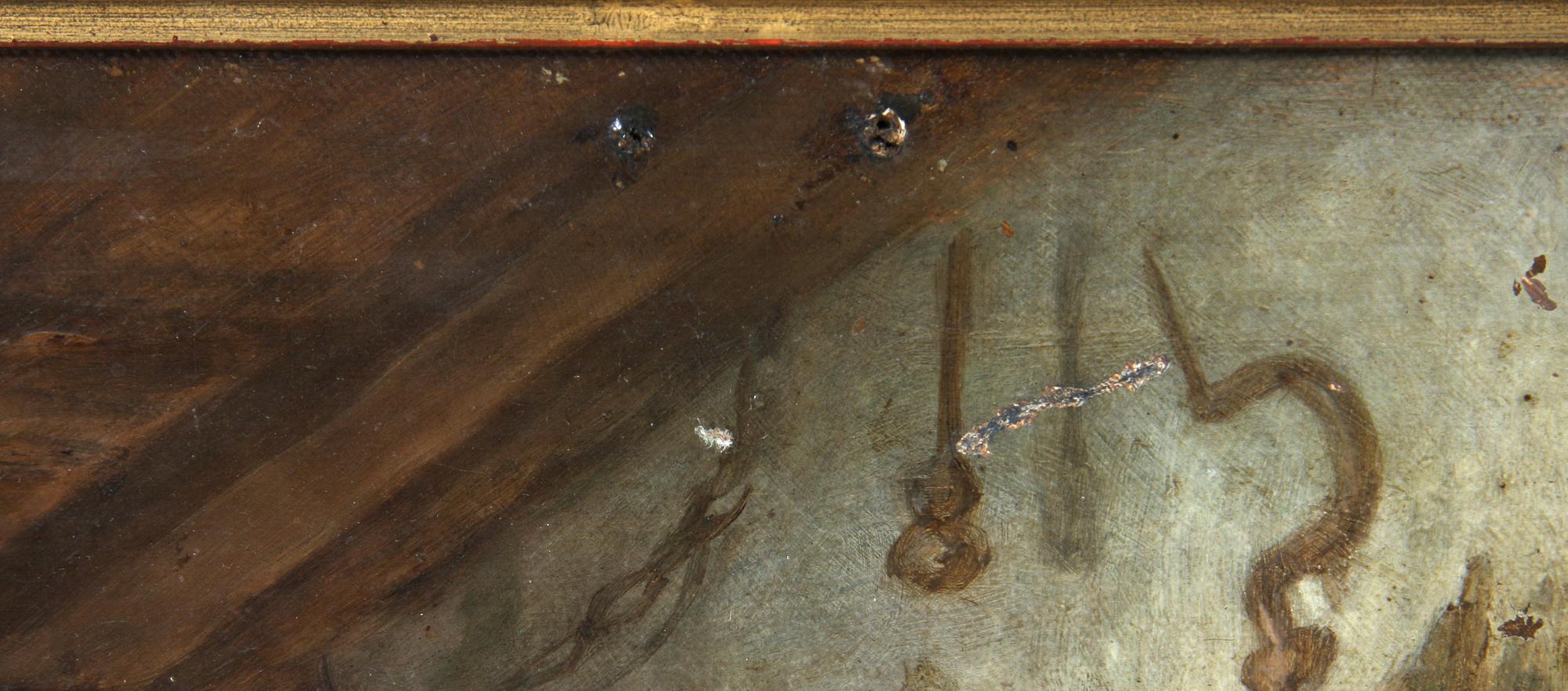 OKÄND KONSTNÄR, olja på pannå, 1800-talets   senare del.