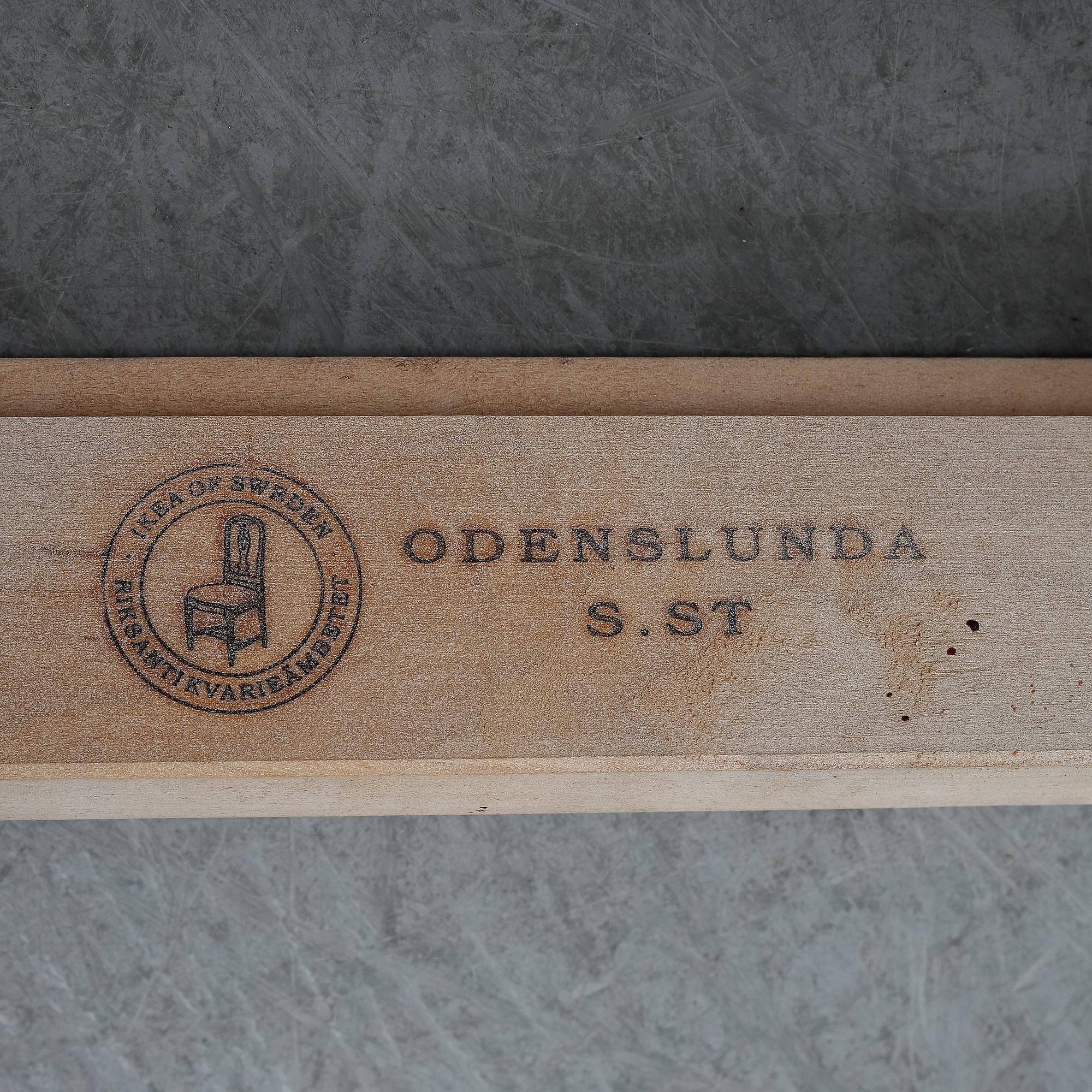 A set of ten 'Odenslunda' IKEA chairs.