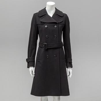 BURBERRY, a wool and cashmere blend coat, size 36.