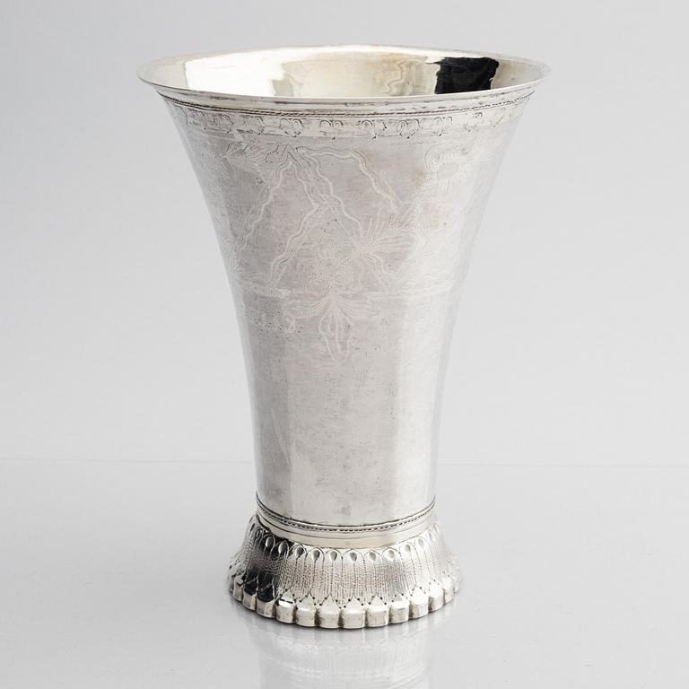 Hans Langberg, bägare, silver, Söderhamn 1799. Sengustaviansk.