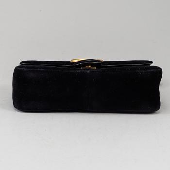 GUCCI, a black 'Marmont Velvet' handbag, 2018.