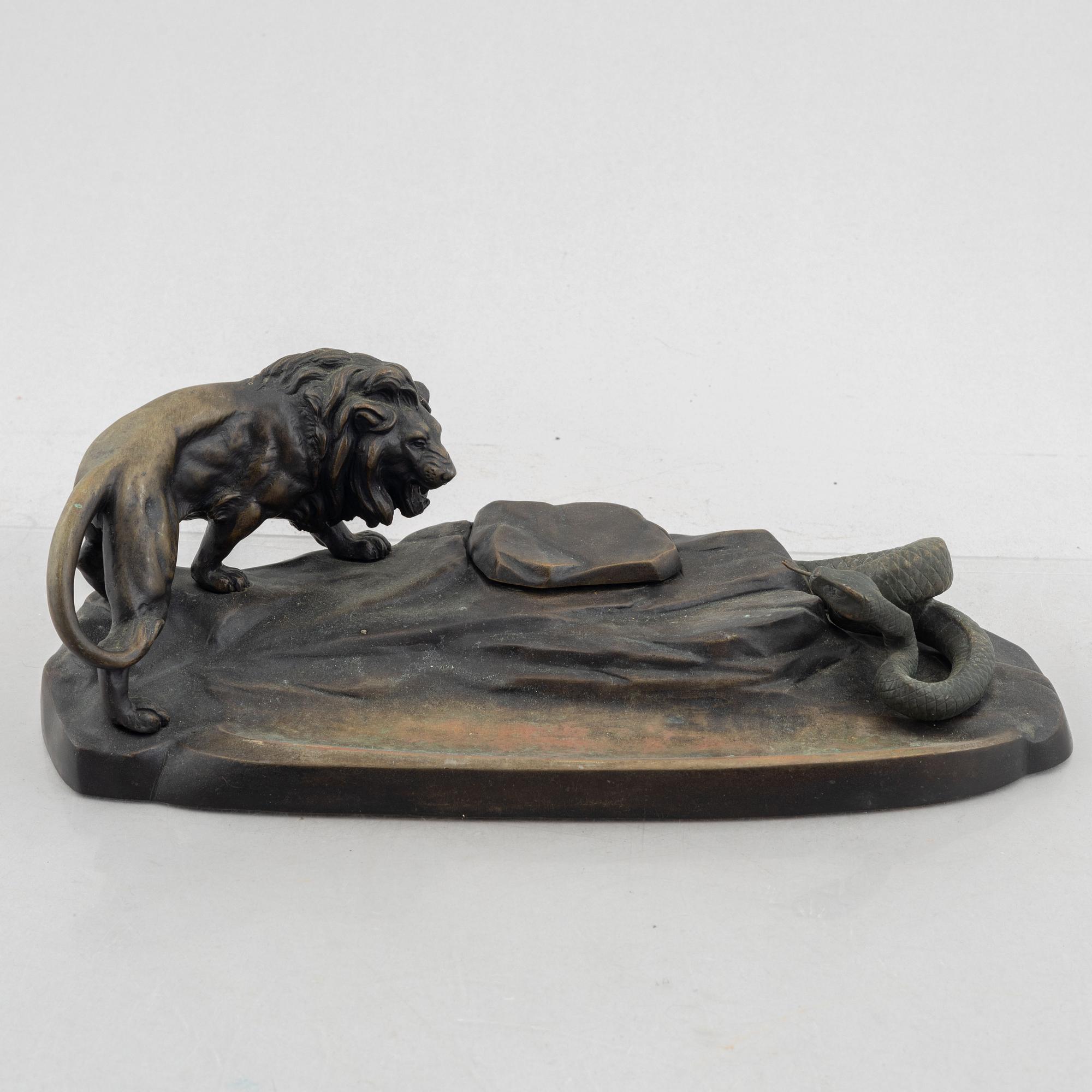 Otto Schmidt-Hofer, a bronze writing stand, signed.