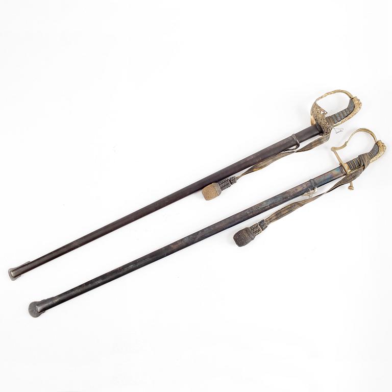 ÄMBETSMANNAVÄRJOR, 2 st, Sverige, 1800-talets slut, bl.a m/1899.