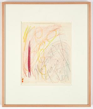 Eddie Figge, mixed media on paper, signed and dated 1973.