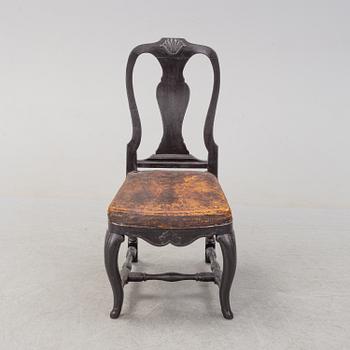 An 18th century rococo chair.