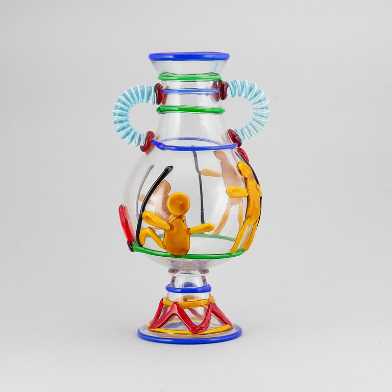 Vas, "Vaso Picasso Indiani", modell A/99, Vetreria TFZ Internationale, Murano, Italien.