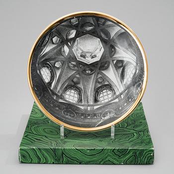 PIERO FORNASETTI, KORISTELAUTASIA, 7 kpl, posliinia, "Cupole d´Italia", Milano, 1960-70 -luku.