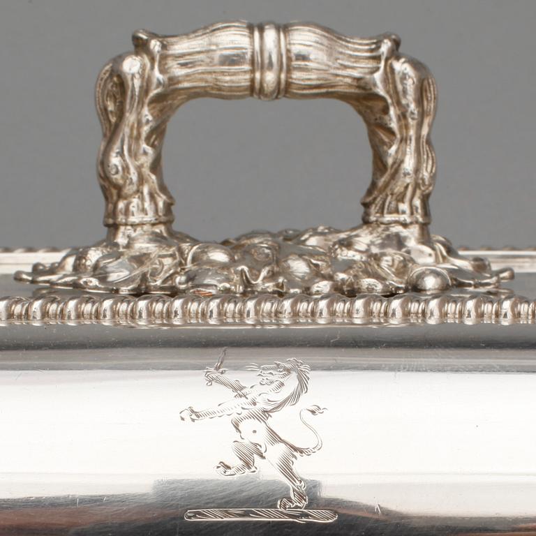 DUBBELKAROTTER, ett par, nysilver, England, 1900-tal.