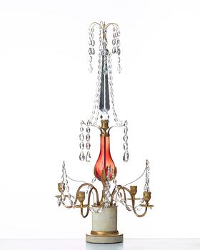 A Russian four-light girandole, late 18th century.