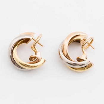 CARTIER EARRINGS "trinity" 18K gold.