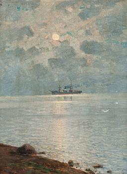 226. Oscar Kleineh, OSCAR KLEINEH, SHIP IN MOONLIGHT.