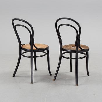 Five Thonet chairs, early 20th century.