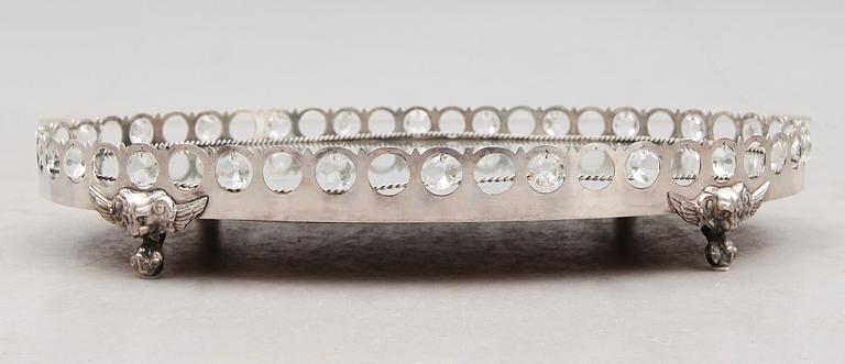 SPEGELPLATEAU, nysilver, tidigt 1900-tal.