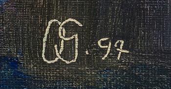 OLLE GUSTAFSSON, olja på pannå, monogramsignerad och daterad 97.