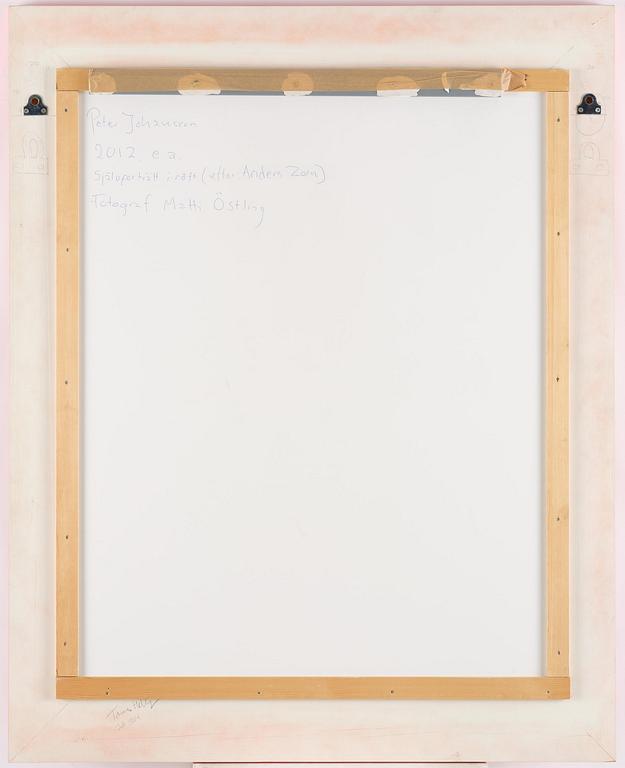 Peter Johansson, "Självporträtt i rött", 2012.