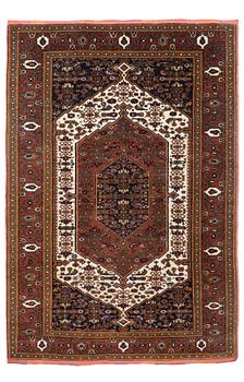 288. A semi-antique Senneh rug, c. 190 x 128 cm (including the flat weave).
