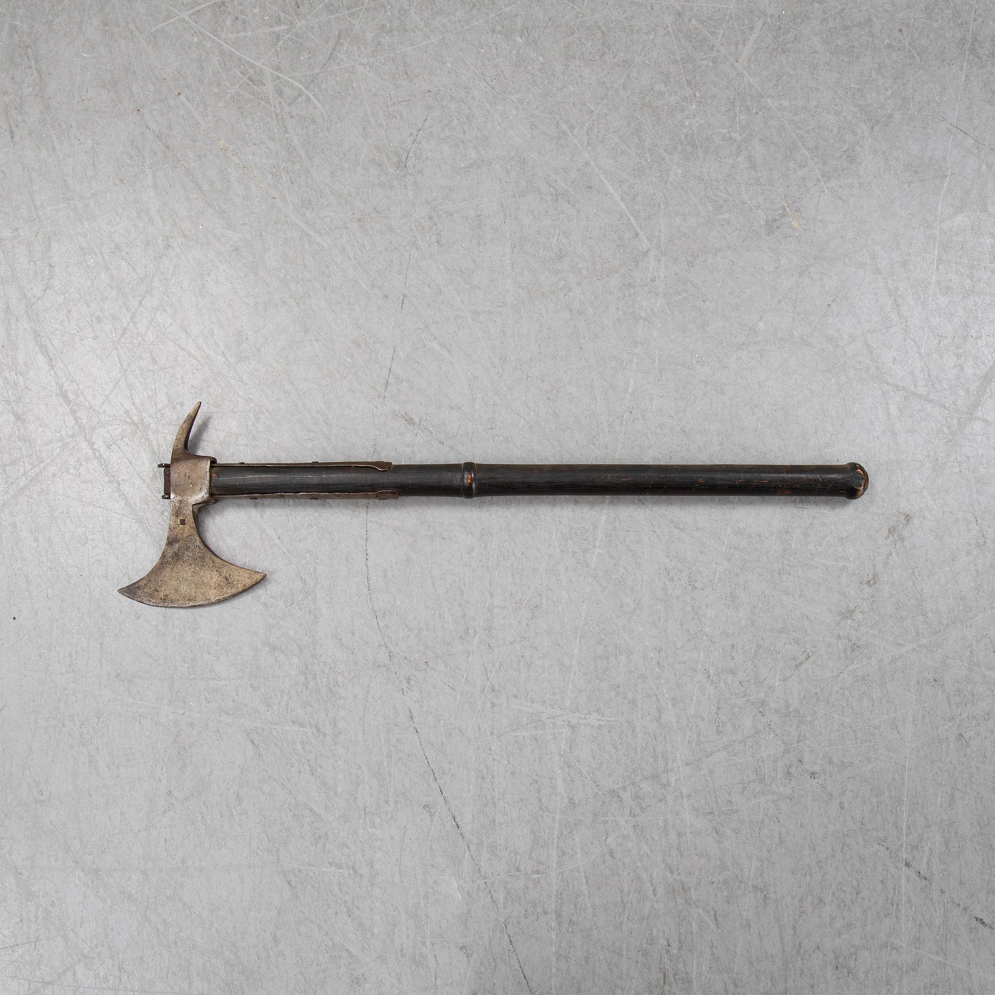 A Swedish boarding axe, 18th Century.