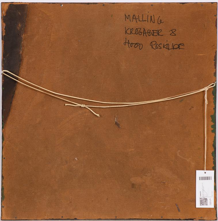 Rajabu Chiwaya, Leopard and Birds, style Tinga painting.