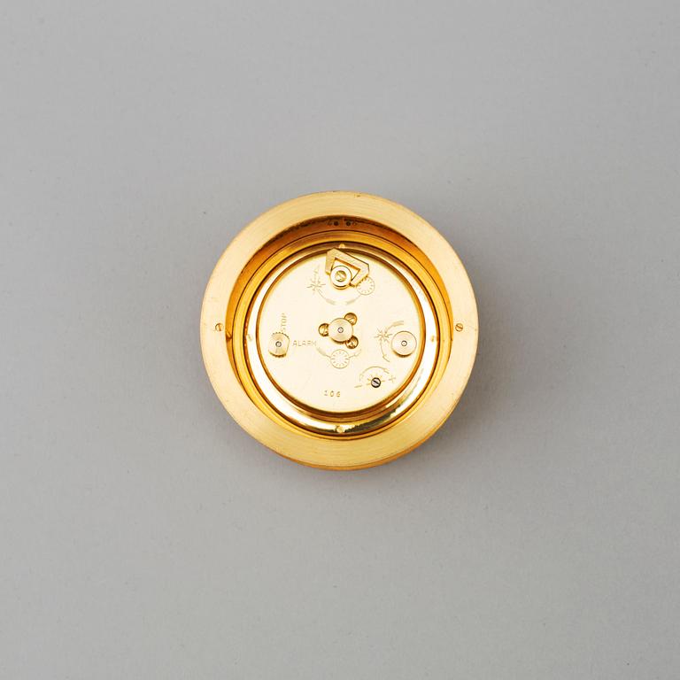 Jaeger "Recital" No. 106 Alarm Clock, Switzerland, mid 20th century.