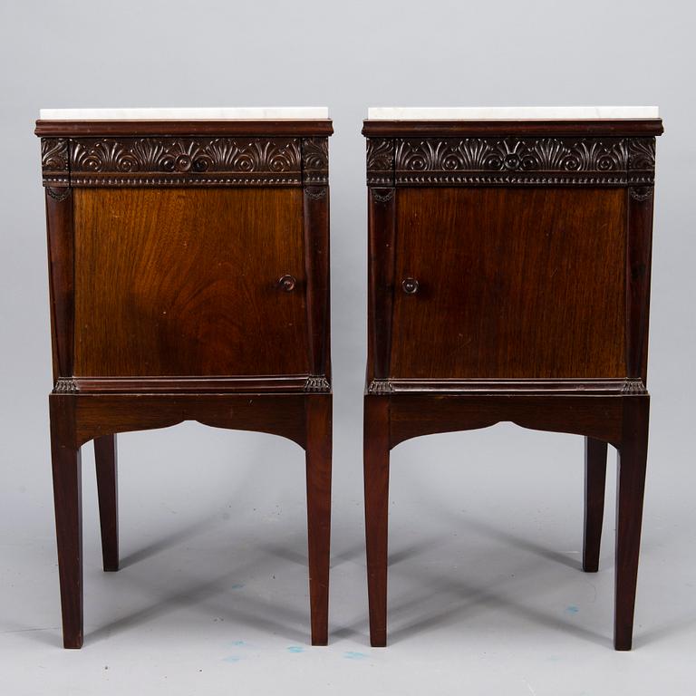 A PAIR OF NIGHTSTAND CUPBOARDS, probably France, early 20th century.