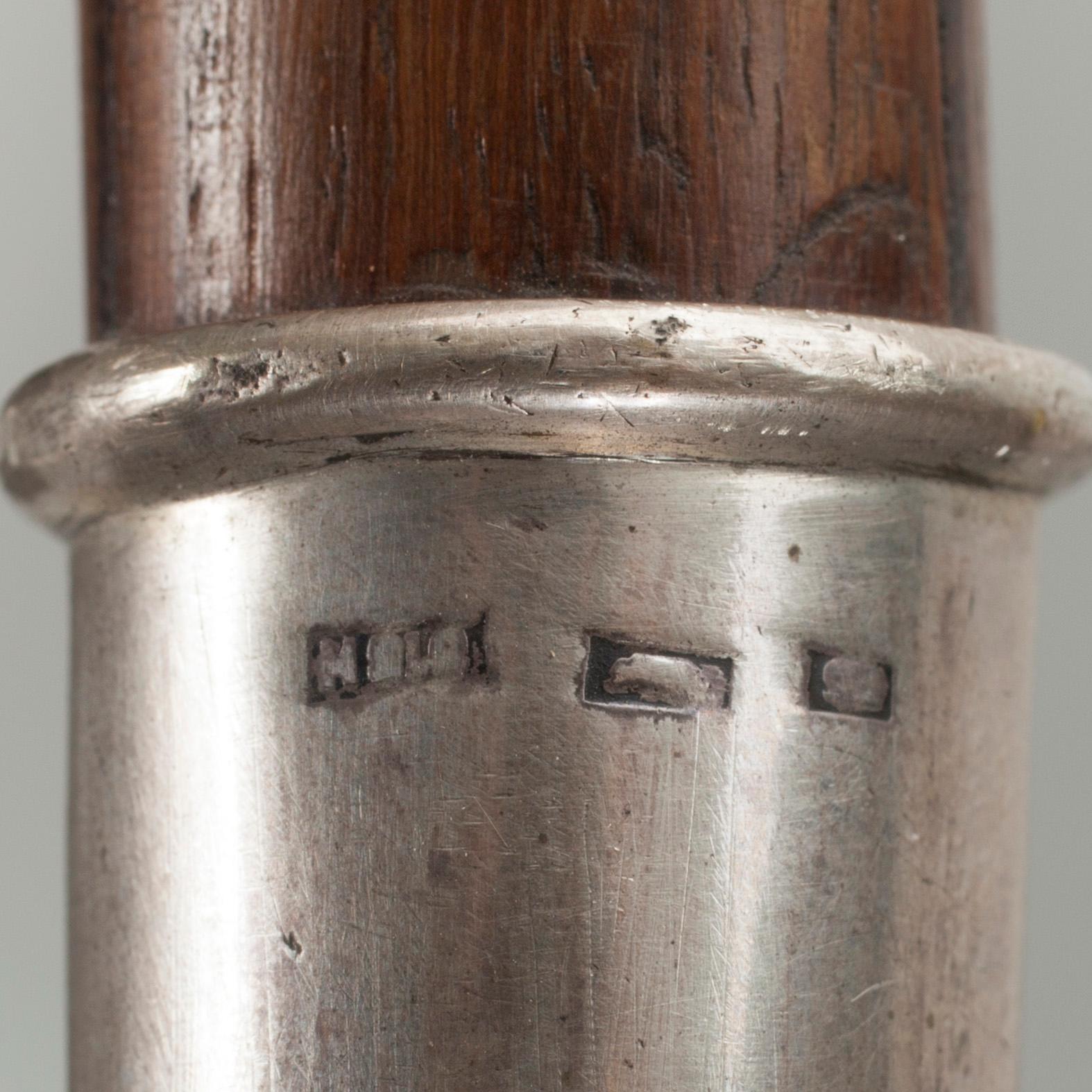 SPATSERKÄPP, grepp i silver, Helsingfors 1920.