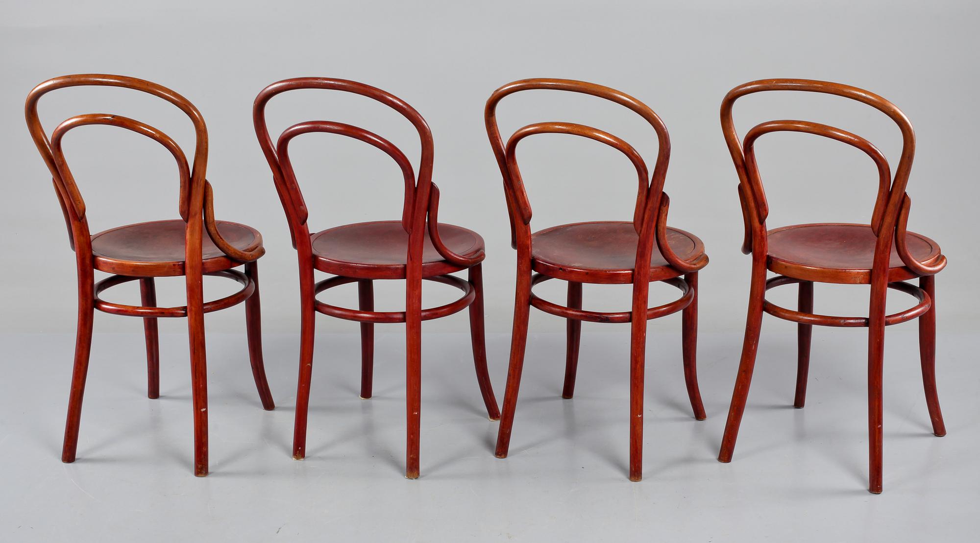STOLAR, 4 st, Thonet, 1900-talets första hälft.