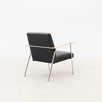 A 'Sahara' leather upholstered easy chair by Gunilla Allard for Lammhults.
