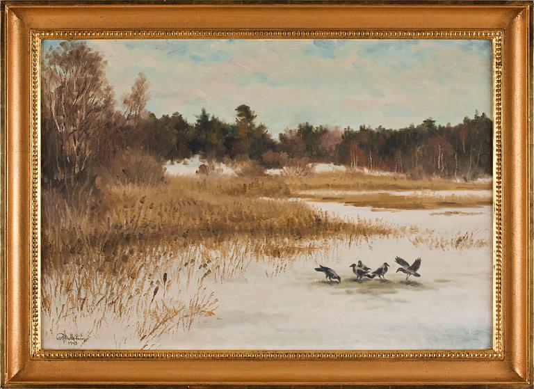 ROLF MELLSTRÖM, olja på pannå, sign o dat, 1943.