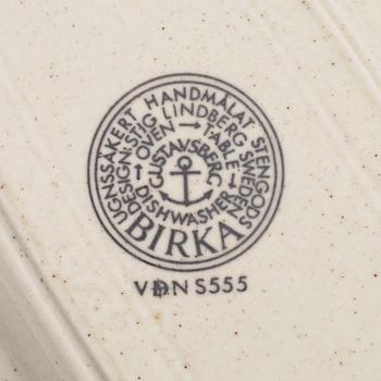 Stig Lindberg, mat- och kaffeservis, 68 delar, stengods, "Birka", Gustavsberg.