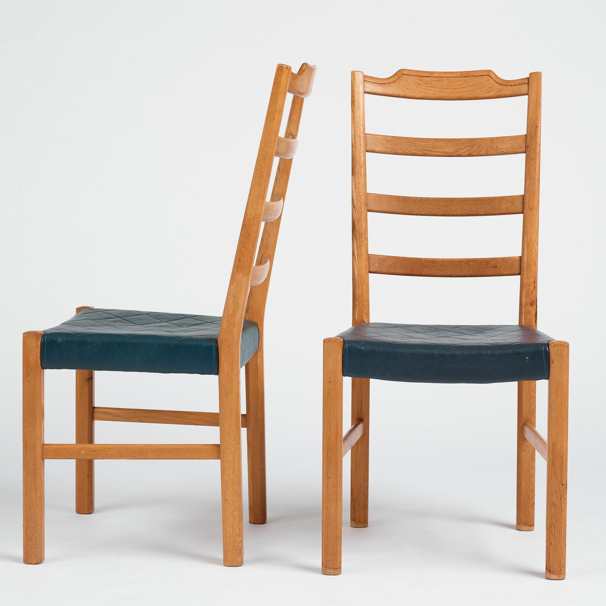 Axel Larsson, a set of 6+4 'Thule' chairs, Svenska Möbelfabrikerna Bodafors for PUB, Sweden, 1937.