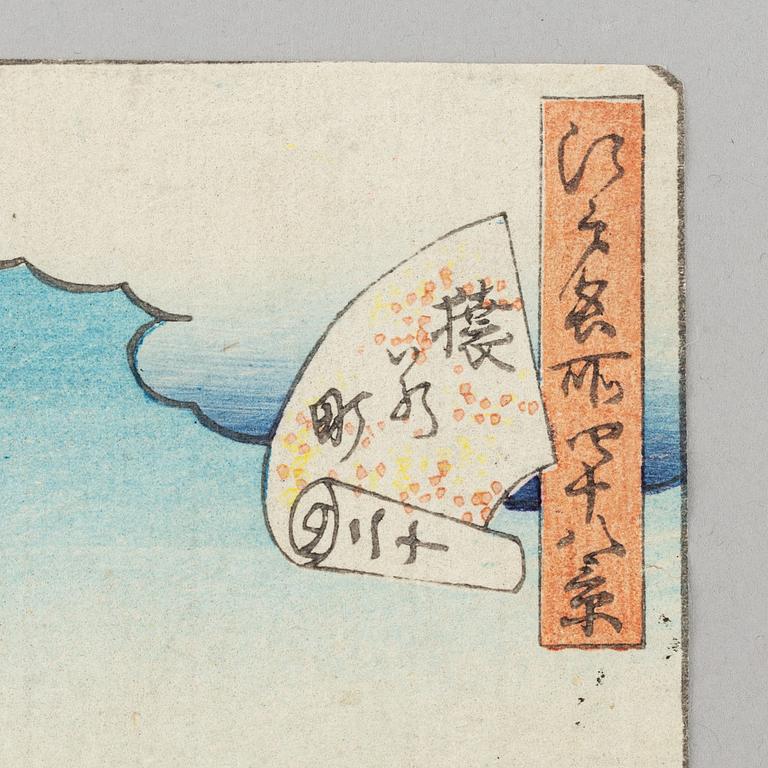 Ando Utagawa Hiroshige II, efter, färgträsnitt. Japan, tidigt 1900-tal.