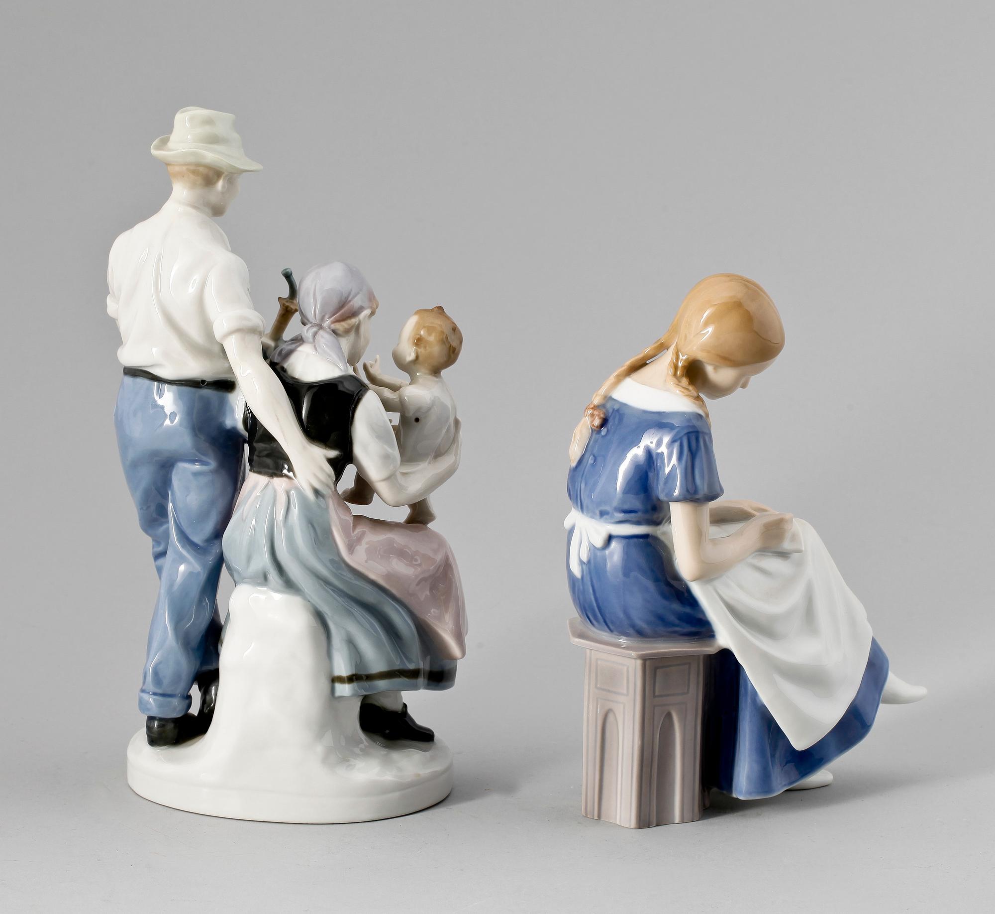 FIGURINER, 2 st, porslin, bl.a. Bing o Gröndahl.