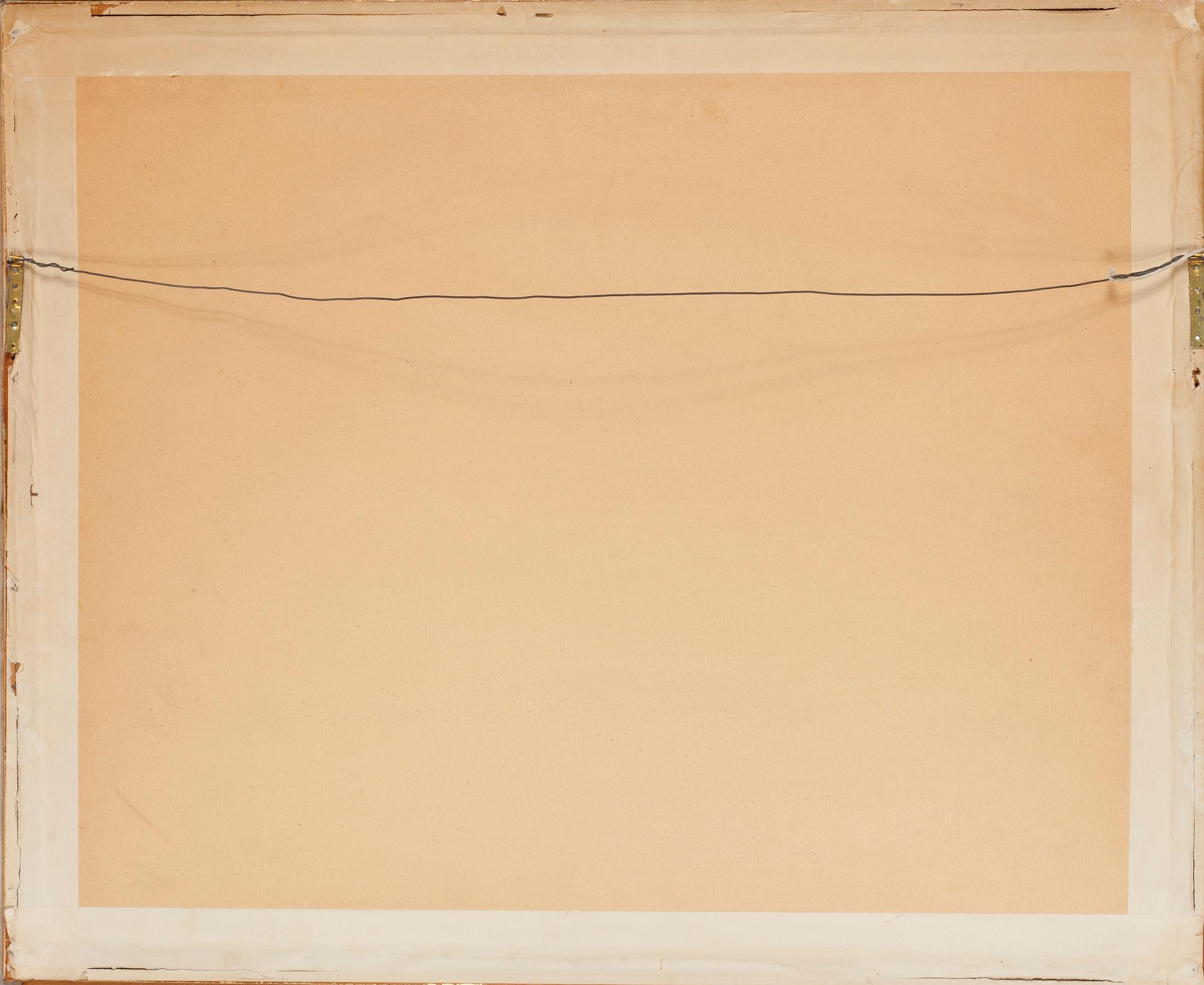 An embroidery with gold thread on silk. Possibly Japan, turn of the 20th century.