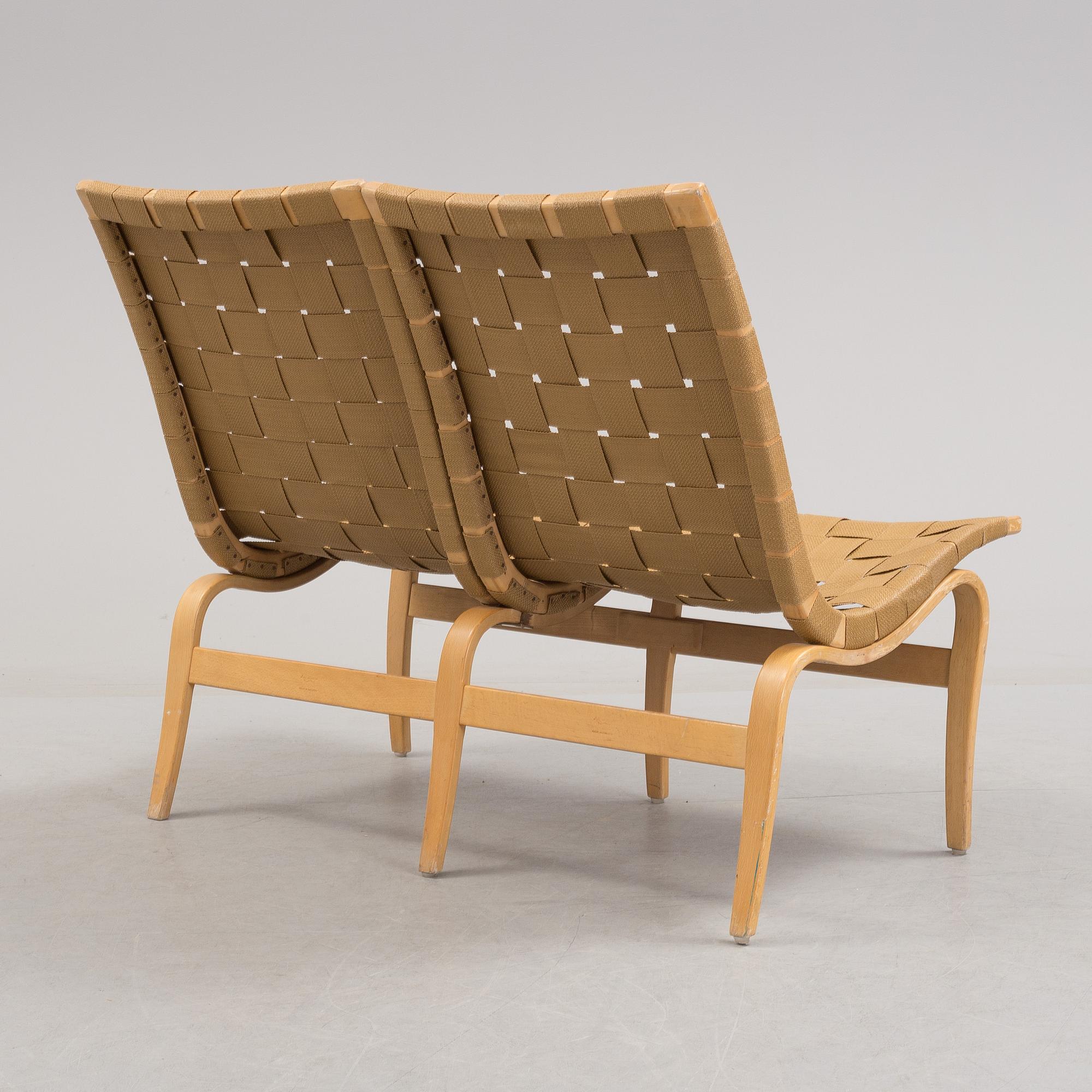 BRUNO MATHSSON, a 'Arbetsstolen' sofa from Firma Karl Mathsson, Värnamo.