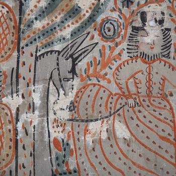 A south swedish folk art painting early 19th Century.